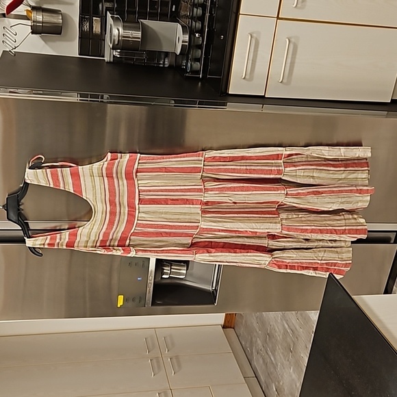 💕FAHERTY💕 Lanai Dress ~ 100% Organic Cotton Sol Stripe XL NWT - Picture 10 of 16
